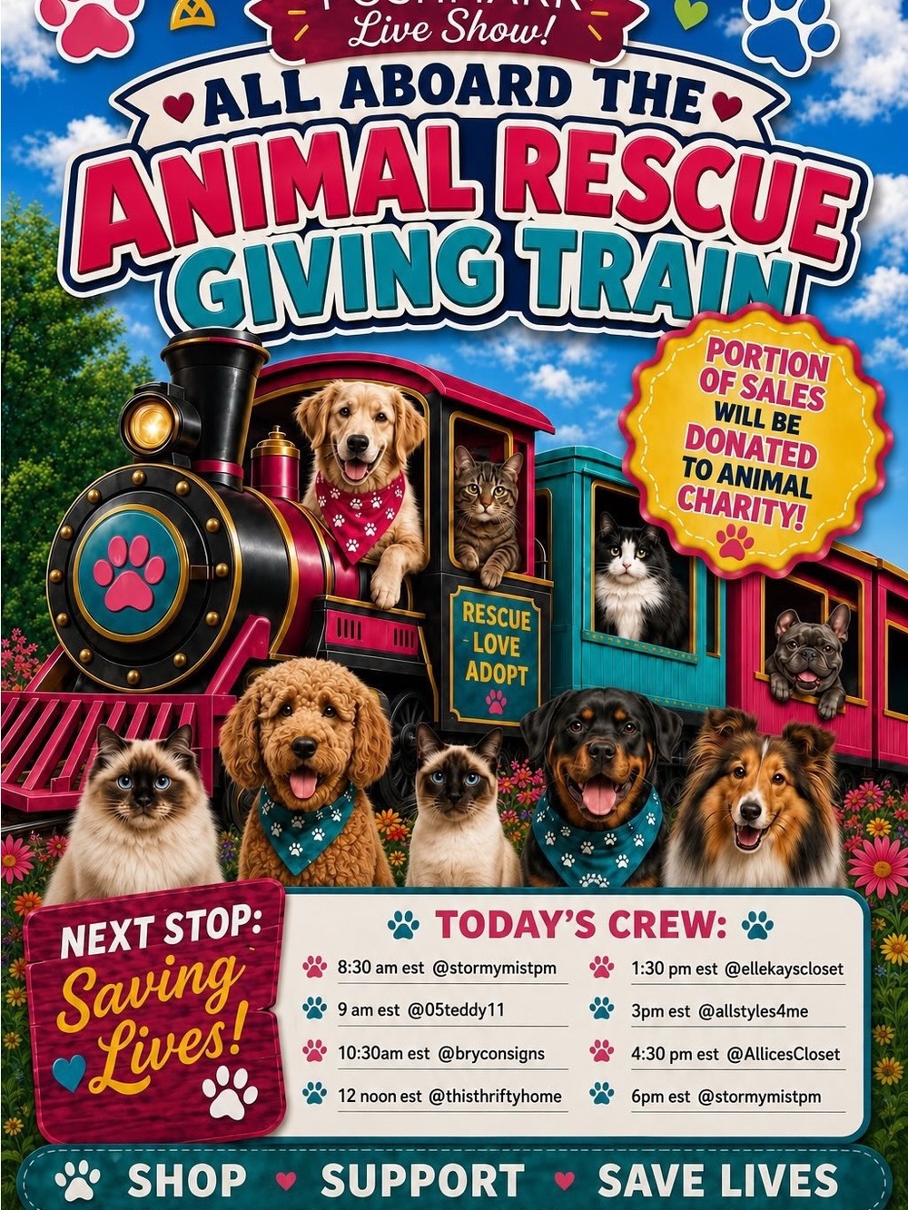 6/13/2026 Animal Rescue Giving Train